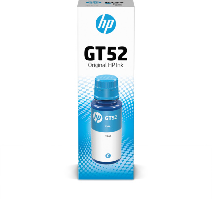 HP GT52 Cyan Ink Bottle, 8000 pages, for HP DeskJet GT series, Cronos