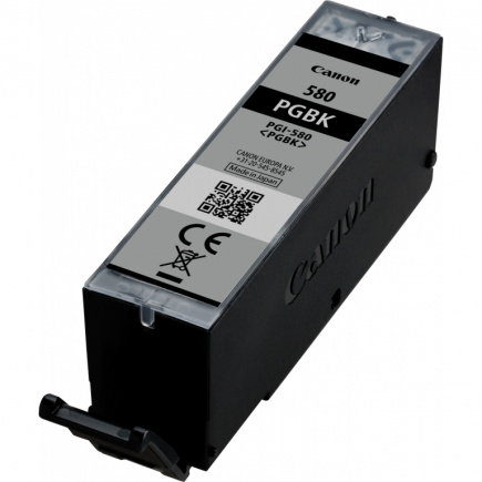 Canon Tinte PGI-580BK 2078C001 Pigment-Schwarz bis zu 200 Seiten gemäß ISO/IEC 24711