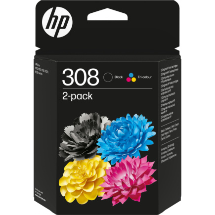 HP 308 Must/Tri-Color Ink Cartridge Combo 2-Pack 21288306