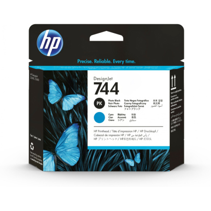HP 744 Druckkopf fotoschwarz & Cyan