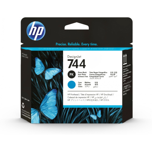 HP 744 Druckkopf fotoschwarz & Cyan