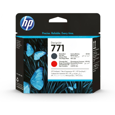 HP 771 original printhead CE017A matte black and chromatic red standard capacity 1-pack