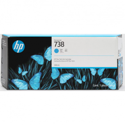 HP 738 130-ml Black DesignJet Ink Cartridge