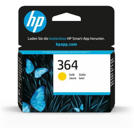 HP 364 original Ink cartridge CB320EE BA1 yellow standard capacity 3ml 300 pages 1-pack with Vivera Ink cartridge