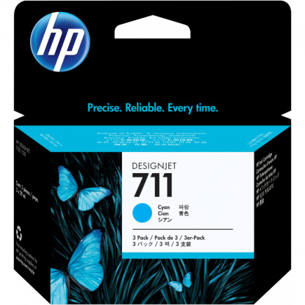 HP 711 Original Tinte cyan Standardkapazitt 3er-Pack