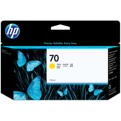 HP 70 original Ink cartridge C9454A yellow standard capacity 130ml 1-pack with Vivera Ink cartridge
