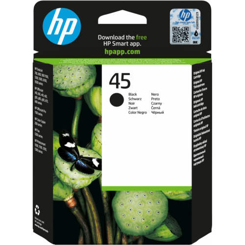 HP 45 original Ink cartridge 514645AE black high capacity 42ml 930 pages 1-pack