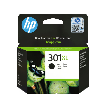 HP 301XL High Capacity Black Ink Cartridge, 480 pages, for HP Deskjet 1000, 1050, 2050, 3000, 3050