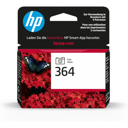 HP 364 original Ink cartridge CB317EE BA1 photo Black standard capacity 3ml 1-pack with Vivera Ink cartridge