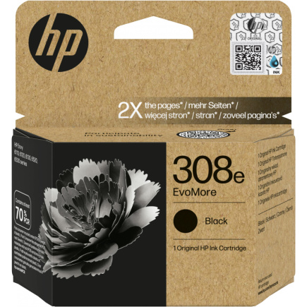 HP 308e EvoMore Black Original Ink Cartridge 21288325