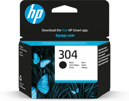 HP 304 Black Ink Cartridge, 120 pages, for HP DeskJet 2620,2630,2632,2633,3720,3730,3732,3735