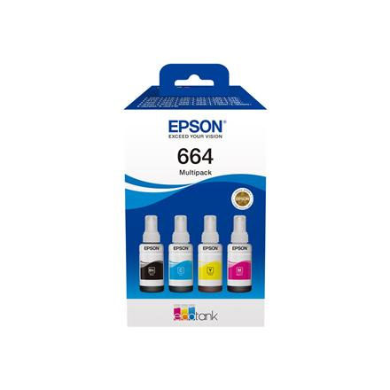 Epson 664 EcoTank 4-colour multipack | Epson C13T66464A | 664 EcoTank 4-colour multipack | Ink tank | Must, yellow, cyan, magenta