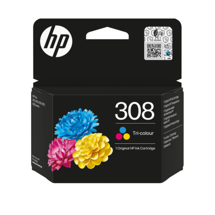 HP original ink 7FP20UE, HP 308, Tri-colour, 120p