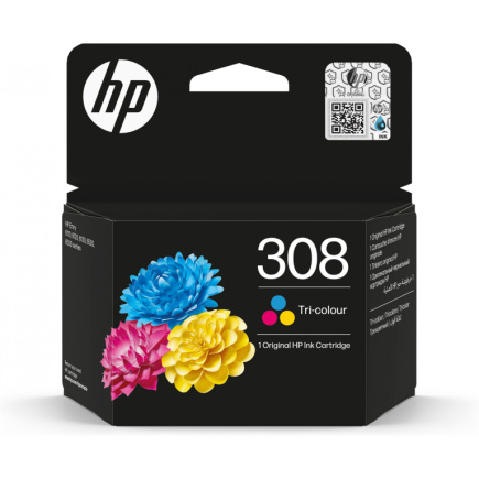 HP 308 Tri-color Original Ink Cartridge 21289937
