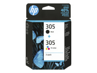 HP 305 2-Pack Tri-color/Must Original Ink Cartridge