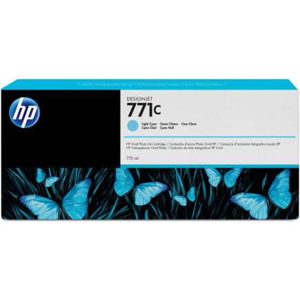 HP Tinte 771C Original Tinte hell cyan Standardkapazität 775ml 1er-Pack HP Tinte 771C Original Tinte hell cyan Standardkapazität 775ml 1er-Pack