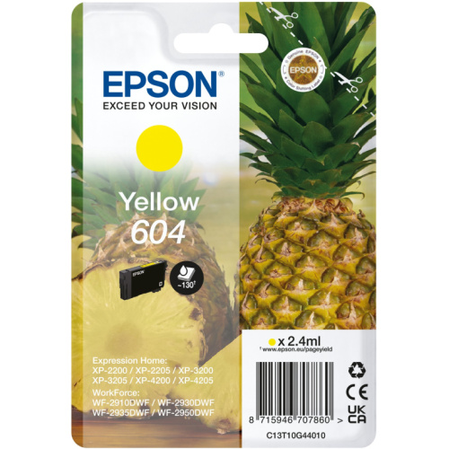 Epson Tinte 604 C13T10G44010 Gelb bis zu 130 Seiten