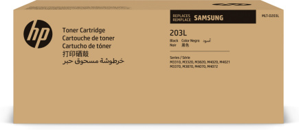 Samsung MLT-D203L High Yield Black Toner Cartridge, 5000 pages, for Samsung ProXpress M-3320, 3370, 3820, 3870, 4020, 4070 HP