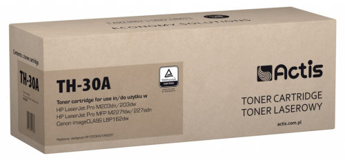 Actis TH-30A toner (replacement for HP 30A CF230A; Standard; 1600 pages; black)