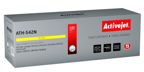 Activejet ATH-542N Toner (replacement for HP 125A CB542A, Canon CRG-716Y; Supreme; 1600 pages; yellow)