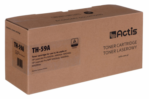 Actis TH-59A Toner Cartridge (replacement for HP CF259A; Supreme; 3000 pages; black). With a chip. We recommend disabling the printer software update, the new update may cause problems with the toner not working properly
