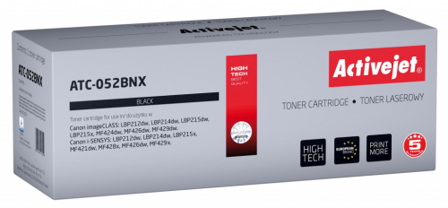 Activejet ATC-052BNX toner (replacement for Canon 052BK XL; Supreme; 9200 pages; black)