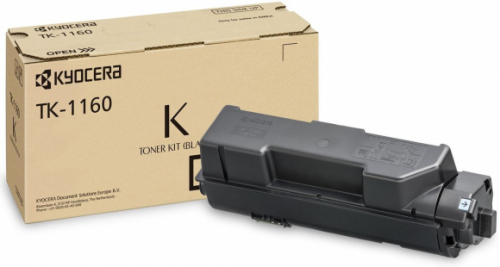 Kyocera TK 1160 - Black - original - toner cartridge - for ECOSYS P2040dn, P2040dn/KL2, P2040DN/KL3, P2040dw, P2040dw/KL2, P2040DW/KL3 