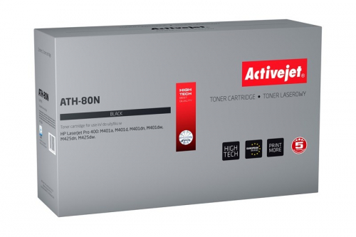 Activejet ATH-80N Toner Cartridge (replacement for HP 80A CF280A; Supreme; 3500 pages; black)