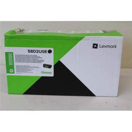 Taastatud. Lexmark 58D2U0E Black Ultra High Yield Corporate Toner Cartridge, DAMAGED PACKAKING | Lexmark 58D2U0E | Toner cartridge | Black | DAMAGED PACKAKING