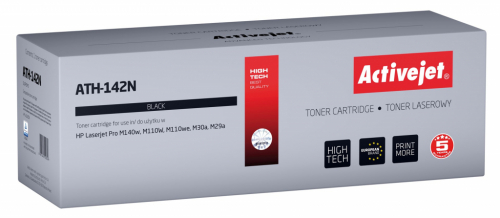Activejet ATH-142N toner for HP printer, Replacement HP 142A W1420A; Supreme; 950 pages; black
