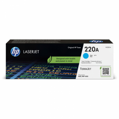 HP 220A Cyan Laser Toner Cartridge, 1800 pages, for HP LaserJet Pro 4302fdn