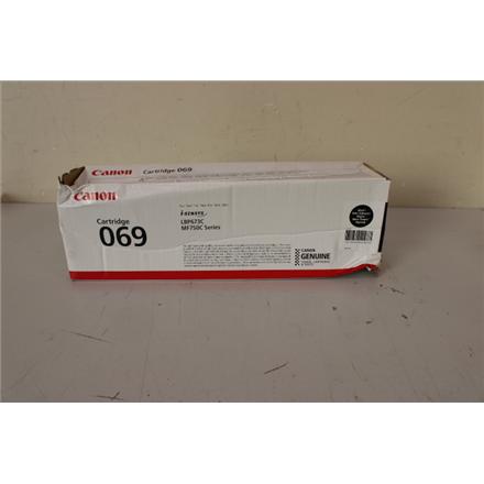 Восстановленный. CANON CRG 069 BK, DAMAGED PACKAGING | Canon Cartridge | 069 | Toner Cartridge | Black | DAMAGED PACKAGING