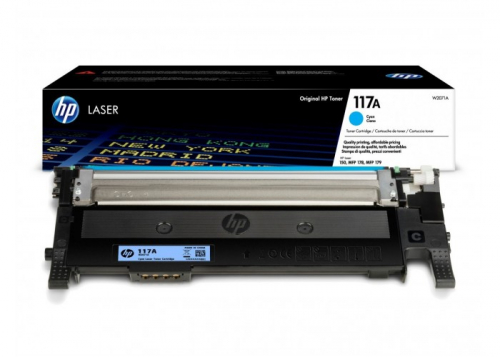 HP 117A Cyan Laser Toner Cartridge, 700 pages, for HP Color Laser 150,178,179