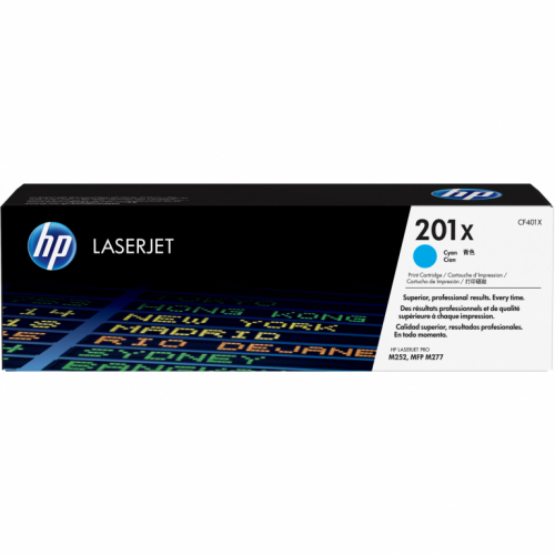 HP Toner 201X CF401X Cyan bis zu 2.300 Seiten