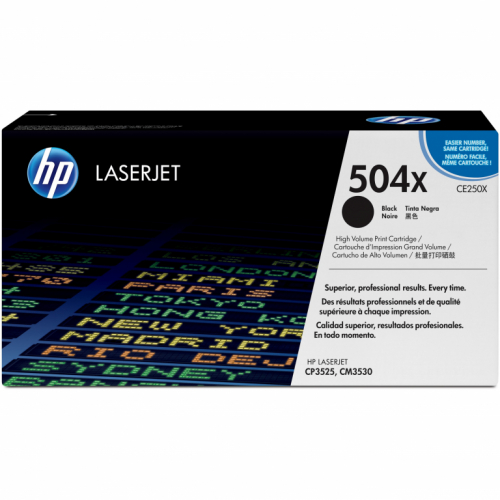 HP Toner 504X CE250X Schwarz Hohe Kapazität