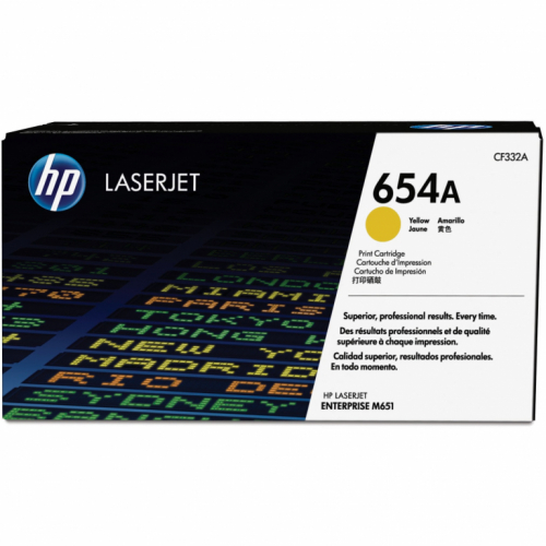 HP Toner 654A original Toner cartridge CF332A yellow standard capacity 15.000 pages 1-pack