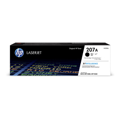 HP 207A Black Toner Cartridge, 1350 pages, for HP Color LaserJet Pro M255, M282, M283