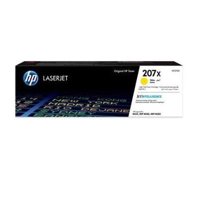 HP 207X High Yield Yellow Toner Cartridge, 2450 pages, for HP Color LaserJet Pro M255, M282, M283