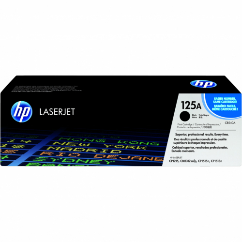 HP 125A original Colour LaserJet Toner cartridge CB540A black standard capacity 2.200 pages 1-pack