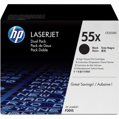 HP original LaserJet CE255XD original Toner cartridge black high capacity 2-pack