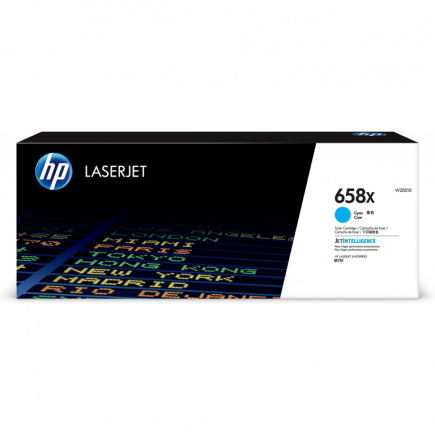 HP 658X Cyan LaserJet Toner Cartridge