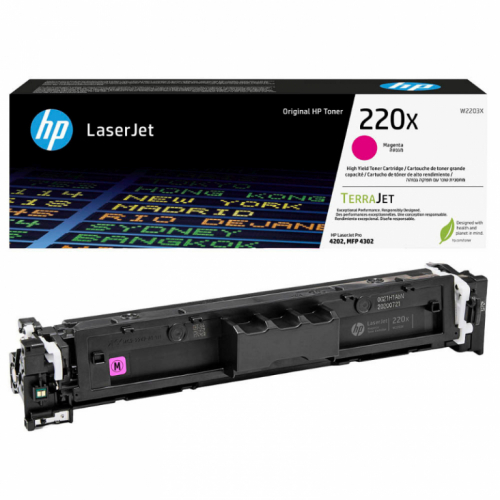 HP 220X High Capacity Magenta Toner Cartridge - BOX DAMAGE - 5500 pages, for HP Color LaserJet Pro 4301, 4302, 4303