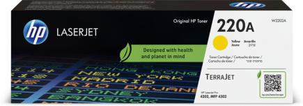 HP 220A Yellow Laser Toner Cartridge - BOX DAMAGE - 1800 pages, for HP LaserJet Pro 4302fdn