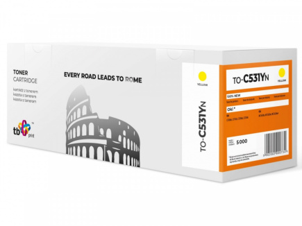 TB Print Toner for OKI C531 TO-C531YN Yellow 100% new