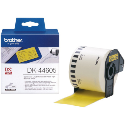 Endlosetikette Papier ablösbar gelb