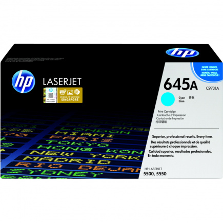HP 645A original Colour LaserJet Toner cartridge C9731A cyan standard capacity 12.000 pages 1-pack
