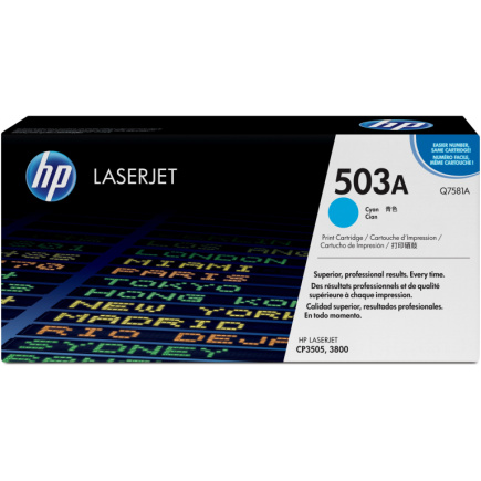 HP 503A original Colour LaserJet Toner cartridge Q7581A cyan standard capacity 6.000 pages 1-pack