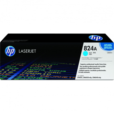 HP 824A original Colour LaserJet Toner cartridge CB381A cyan standard capacity 21.000 pages 1-pack