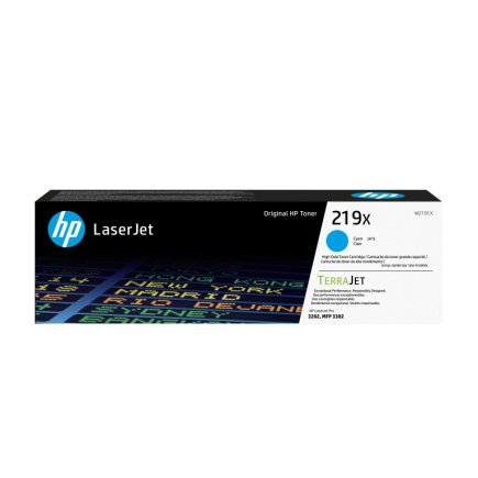 HP TerraJet original toner W2191X, HP 219X, cyan, 2500p, high capacity
