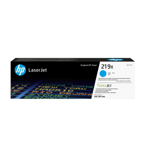 HP TerraJet original toner W2191X, HP 219X, cyan, 2500p, high capacity